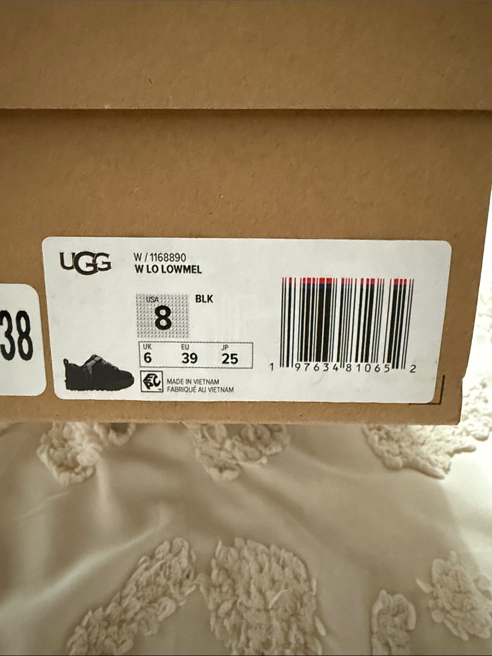 Uggs LowMel Black and Gray Lace-Up Platform Sneakers - Picture 3 of 6